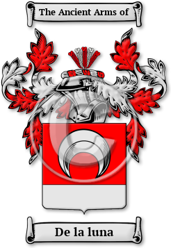 De la luna Family Crest Download (jpg) Legacy Series - 150 DPI